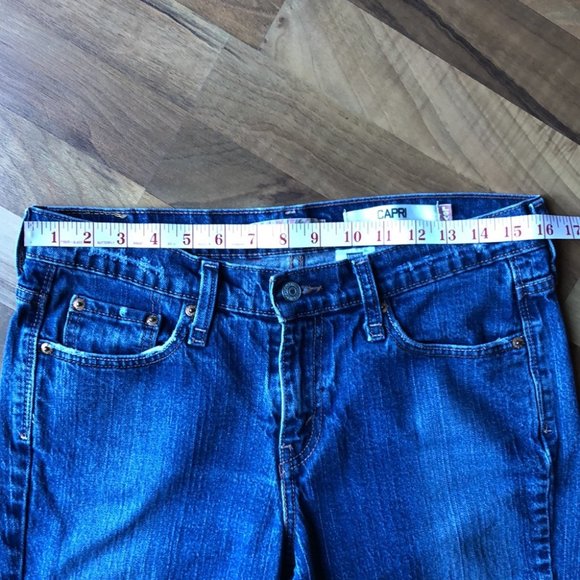 Levi’s 515 Distressed Denim Jean Crop Capri Size 10 - Picture 5 of 11